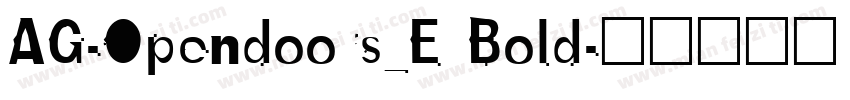 AG-Opendoors_E Bold字体转换